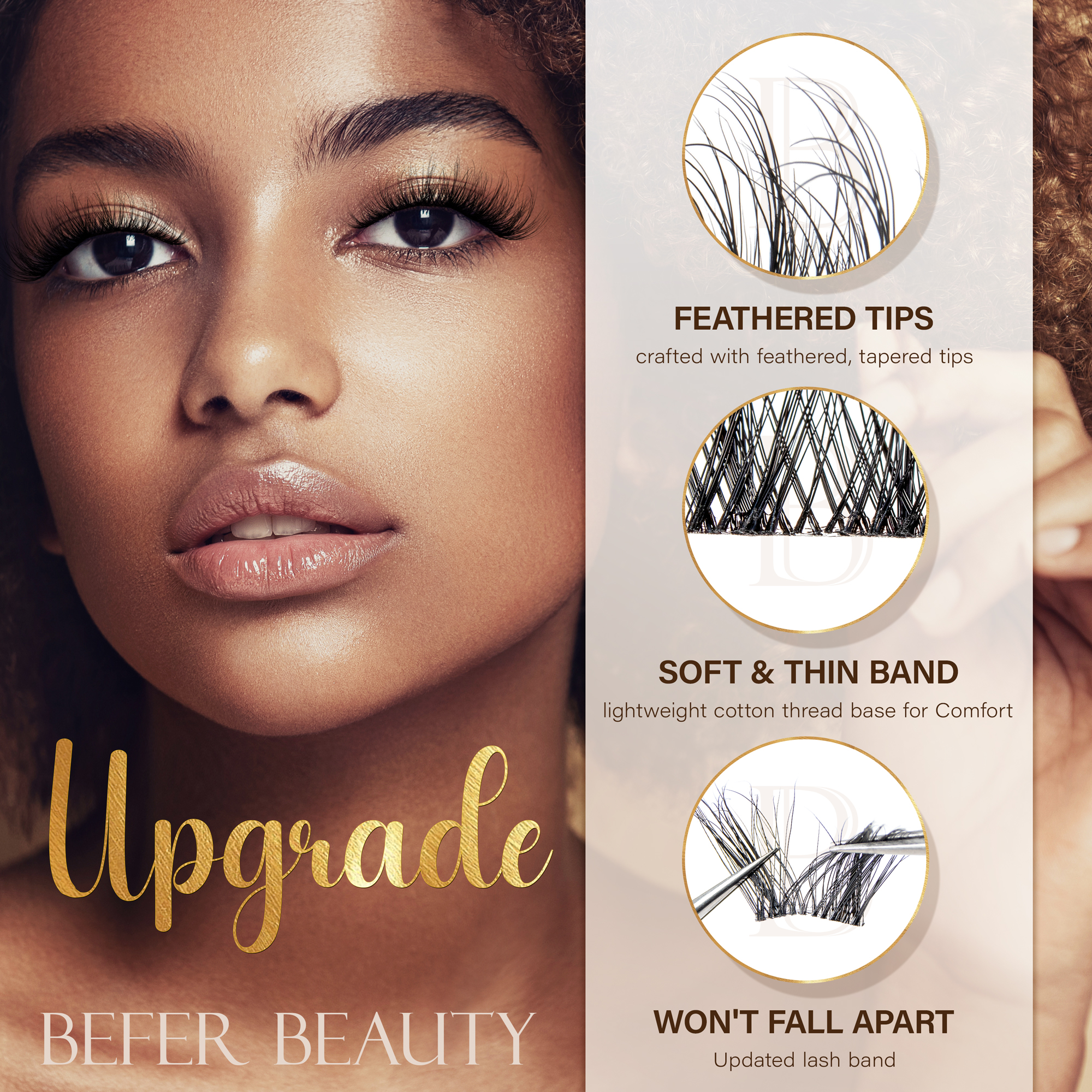 Befer Natural Lashes Clusters  - огляд і ціна Eyelash Extension Eyelash