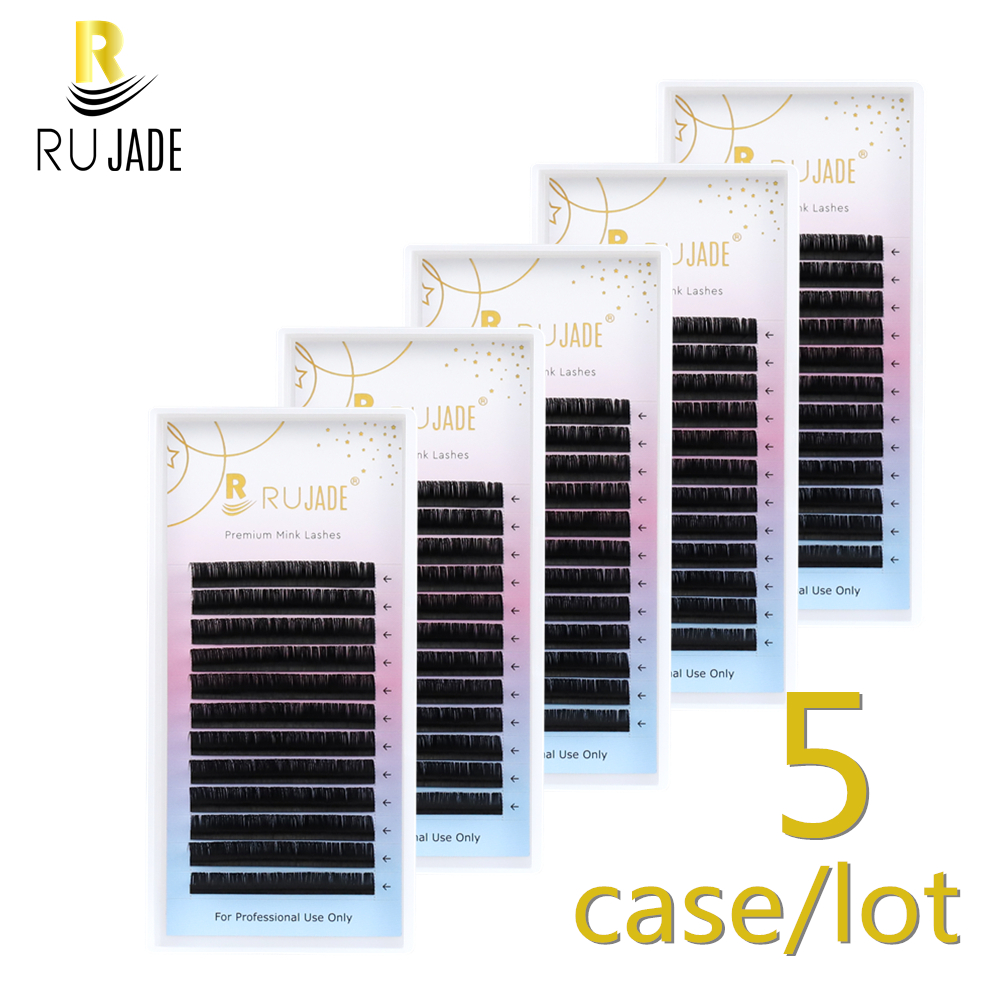 RUJADE 5 Cases/Lot False Eyela - огляд і ціна Eyelash Extension Natural Classic
