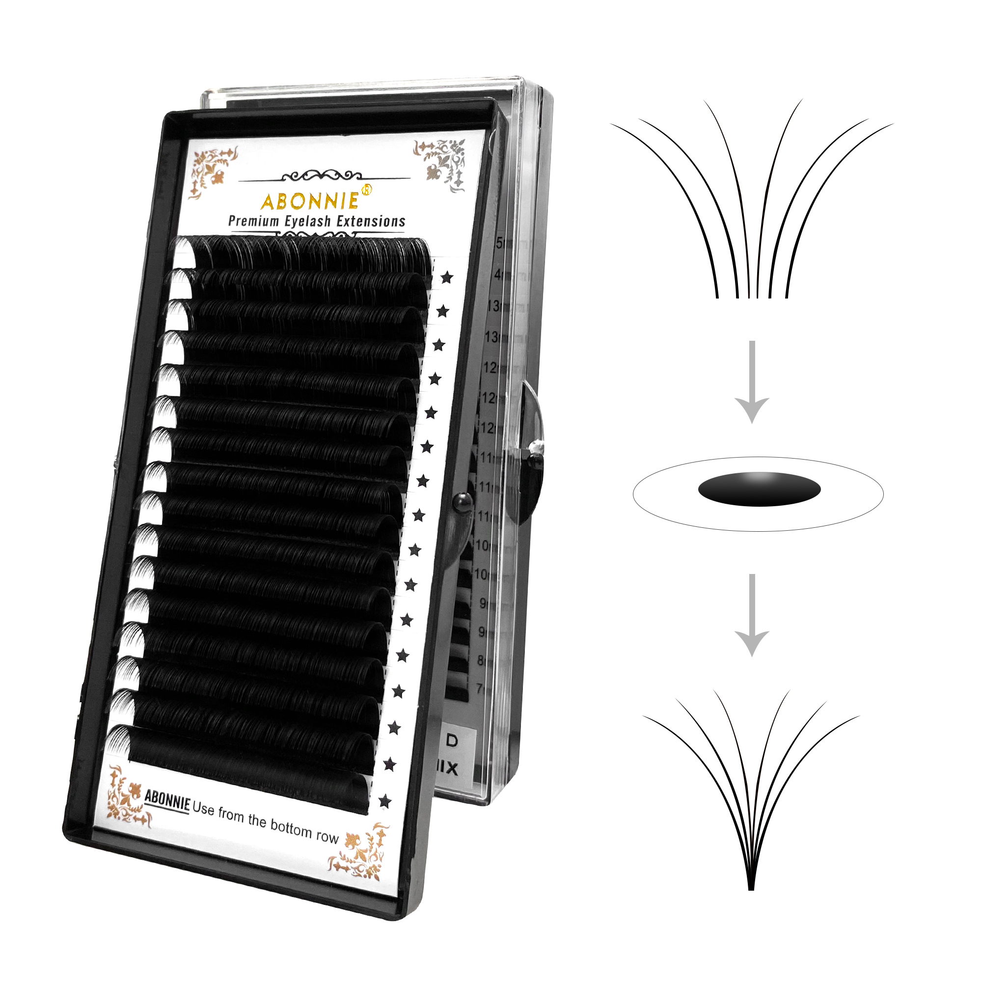 Abonnie Eyelashes Extension Si - огляд і ціна Eyelash Extension Natural Classic