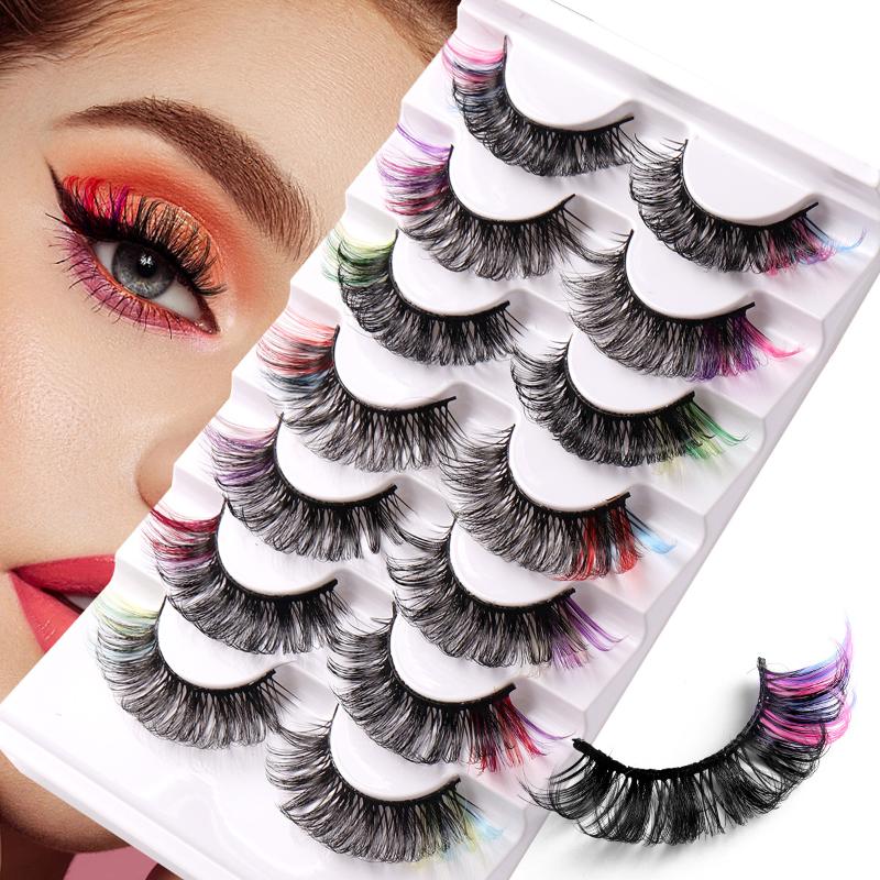 7 Pairs Colorful False Eyelash - огляд і ціна Eyelash Extension Natural