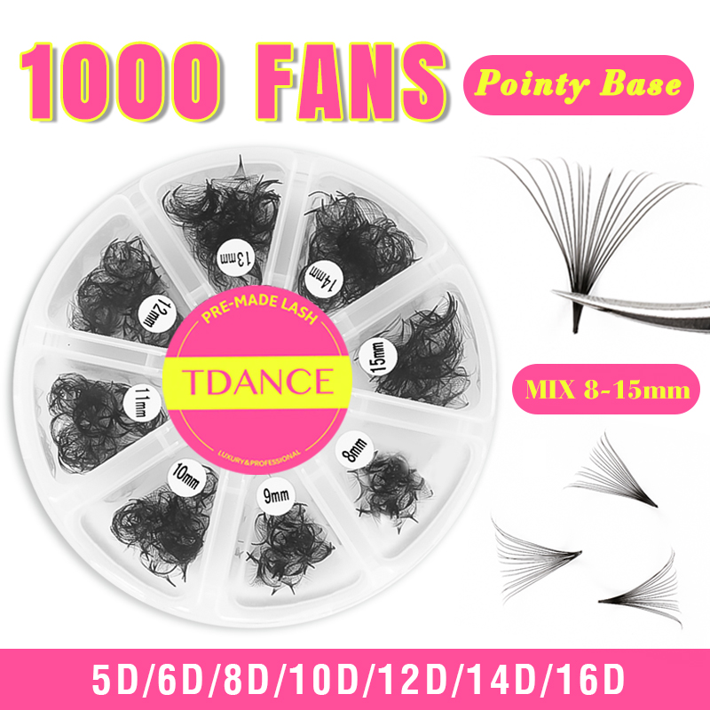 TDANCE 1000 Fans Loose Fan Mix - огляд і ціна Eyelash Extension Medium