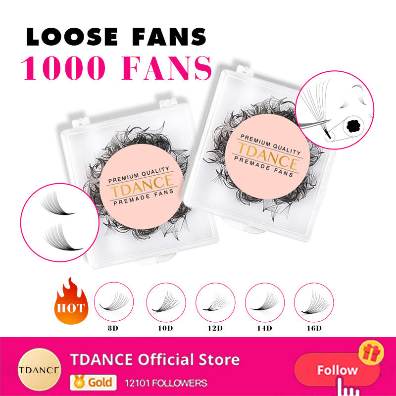 TDANCE 1000 Fans Loose Fan Las - огляд і ціна Eyelash Extension Medium